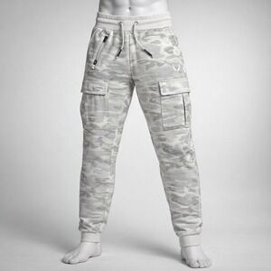ASRV Jogger Sweatpants Mens Large Camo Cargo Drawstring Gym Workout DSG-0127